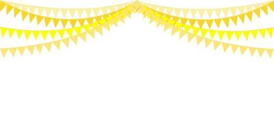 le Jaune Ton Couleur de guirlande, bruant drapeaux. bannière Contexte. faire la fête, salutation, chaud, anniversaire, été, chaud, vacances, août, Nouveau année, Chinois, joyeux Noël, printemps, floraison, autunm concepts. vecteur