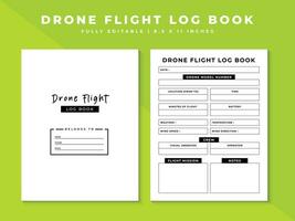 drone vol et entretien Journal livre intérieur modèle vecteur