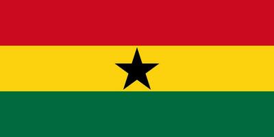 le nationale drapeau de le république de Ghana est isolé dans officiel couleurs. vecteur