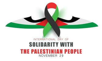 international journée de solidarité avec le palestinien personnes. arrière-plan, bannière, carte, affiche, modèle. vecteur illustration.