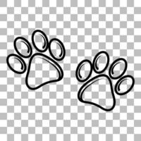 chien ou chat empreinte icône sur une blanc Contexte vecteur