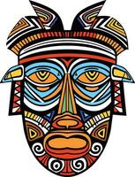 tribal masque vecteur illustration sur isolé arrière-plan, tribal masques pour T-shirt conception, autocollant et mur art
