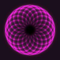 mathématique symbole. mandala conception. fleur de vie. sacré géométrie. modèle de tournant cercles. équilibre et harmonie. vecteur
