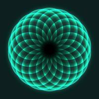mandala conception. fleur de vie. sacré géométrie. modèle de tournant cercles. mathématique symbole. équilibre et harmonie. vecteur illustration.