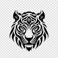 tête logo animal, minimisé, vecteur, noir et blanc, blanc Contexte vecteur