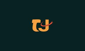 tj, jt, t, j abstrait des lettres logo monogramme vecteur