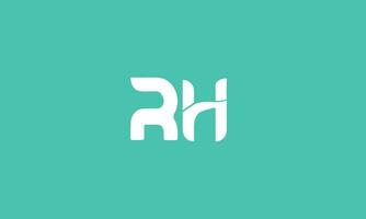 rh, heure, r, h abstrait des lettres logo monogramme vecteur