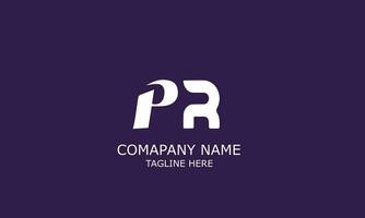 rp,pr lettre logo conception prime vecteur