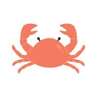 rouge crabe. plat vecteur illustration.