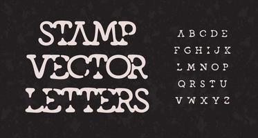 alphabet de timbre de machine à écrire. fondre la police superbe du segment, le type de tache d'encre pour le logo vintage, le titre, le monogramme, le lettrage créatif et la typographie rétro. style minimal sans lettres, vecteur typographique