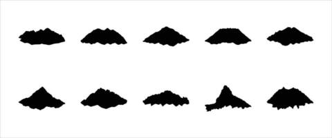 Montagne silhouette illustration vecteur ensemble
