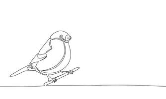 peu oiseau un ligne continu. ligne art concept oiseau bannière. contour vecteur illustration.