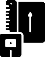 solide icône pour mesure vecteur