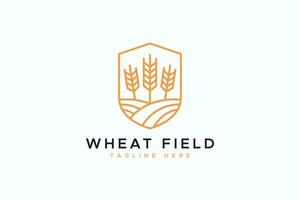 blé champ symbole agricole ferme biologique Naturel nourriture logo vecteur