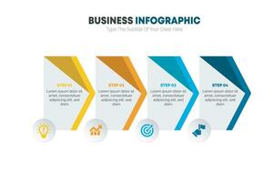 affaires infographie éléments avec numéroté La Flèche texte des champs dans pente couleurs vecteur