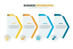 affaires infographie éléments avec numéroté La Flèche texte des champs dans pente couleurs vecteur