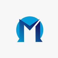 m lettre logo. le m lettre logo est moderne et élégant avec une minimaliste conception cette apporte en dehors le beauté de géométrique formes. vecteur