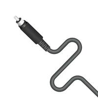 réaliste l'audio mini 3,5 mm à rca câble vecteur illustration.