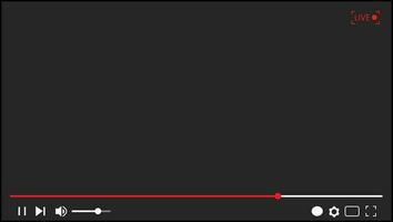 multimédia vidéo joueur Cadre modèle. vivre vidéo streaming, diffusion vecteur illustration