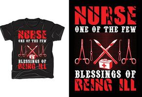 vecteur infirmière T-shirt conception modèle