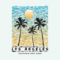 typographie d'illustration de los angeles. parfait pour la conception de t-shirt vecteur