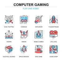 Loisirs Mobile Gaming Icon Set vecteur