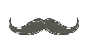 silhouette de une moustache isolé sur blanc Contexte vecteur