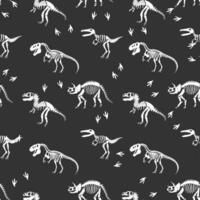 dinosaure squelette sans couture modèle. impression pour tee-shirts, textile, la toile. vecteur