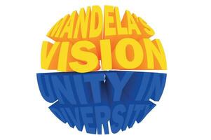 3d texte conception à propos Nelson Mandela journée citations vecteur