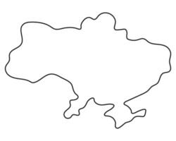 Ukraine carte contour. vecteur illustration