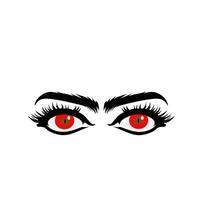 rouge œil vecteur logo illustration