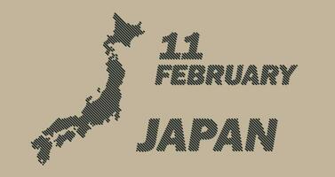 Japon pays carte avec la grille ligne forme échantillon rayé engrener carte vecteur