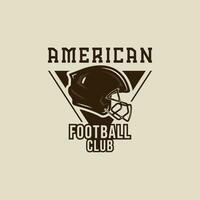 américain Football logo casque ancien vecteur illustration modèle icône graphique conception. sport signe ou symbole pour club ou ligue tournoi