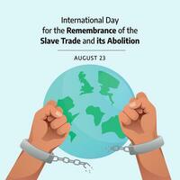 international journée pour le souvenir de le esclave Commerce et ses abolition conception modèle bien pour fête. plat conception. eps dix. vecteur
