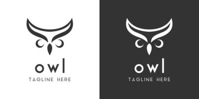 Facile hibou tête minimal hibou tête logo conception modèle pour affaires entreprise organisation. pro vecteur logo.