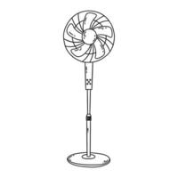 sol électrique ventilateur. vecteur griffonnage ventilateur icône