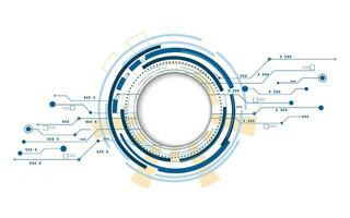 numérique La technologie bleu cercle futuriste abstrait Contexte vecteur