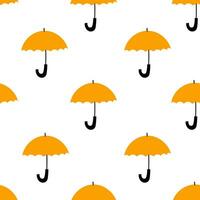 Jaune parapluie sans couture modèle vecteur