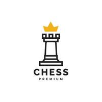 échecs pion logo vecteur icône avec couronne adapté pour rencontre ou communauté