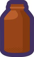 contour marron verre déchets médical pilules récipient vecteur