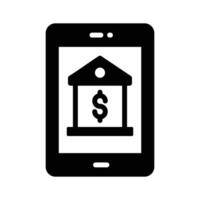 banque à l'intérieur mobile dénotant concept icône de bancaire application, prêt pour prime utilisation vecteur