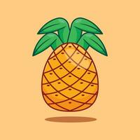 ananas dessin animé vecteur illustration.