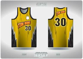 eps Jersey des sports chemise vecteur.jaune foudre avec noir bande modèle conception, illustration, textile Contexte pour basketball chemise des sports T-shirt, basketball Jersey chemise vecteur