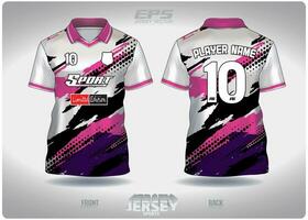 eps Jersey des sports chemise vector.use une rose violet étiquette à ajouter noir points modèle conception, illustration, textile Contexte pour col en v chemise polo, Football Jersey chemise polo vecteur