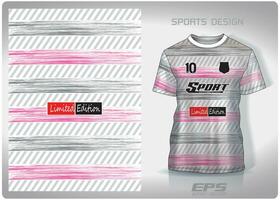 vecteur des sports chemise Contexte image.gray et rose rayures modèle conception, illustration, textile Contexte pour des sports T-shirt, Football Jersey chemise