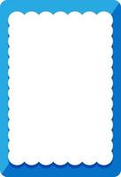 modèle de bannière de cadre curl bleu vide vecteur