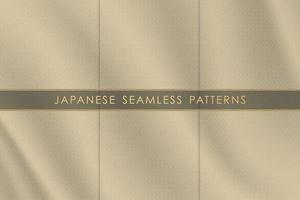 ensemble de modèle sans couture japonais traditionnel avec texture de tissu de soie vecteur
