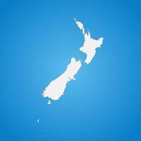 Carte de la Nouvelle-Zélande très détaillée avec des frontières isolées sur fond vecteur