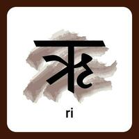 ri - hindi alphabet une intemporel classique vecteur