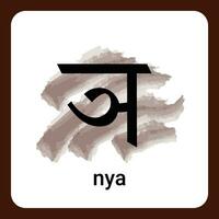 nya - hindi alphabet une intemporel classique vecteur